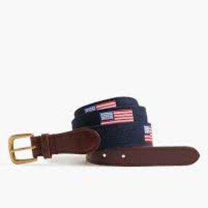 NWT - J. Crew Embroidered flag belt  Sz 32
